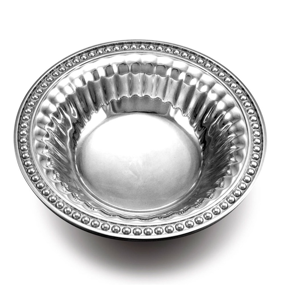 Wilton Armetale Flutes & Pearls Aluminum Alloy Salad Decorative Large Bowl​​